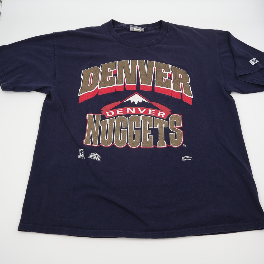 Lee Sport Denver Nuggets T-Shirt Mens XL Navy Blue Vintage NBA Graphic Tee USA